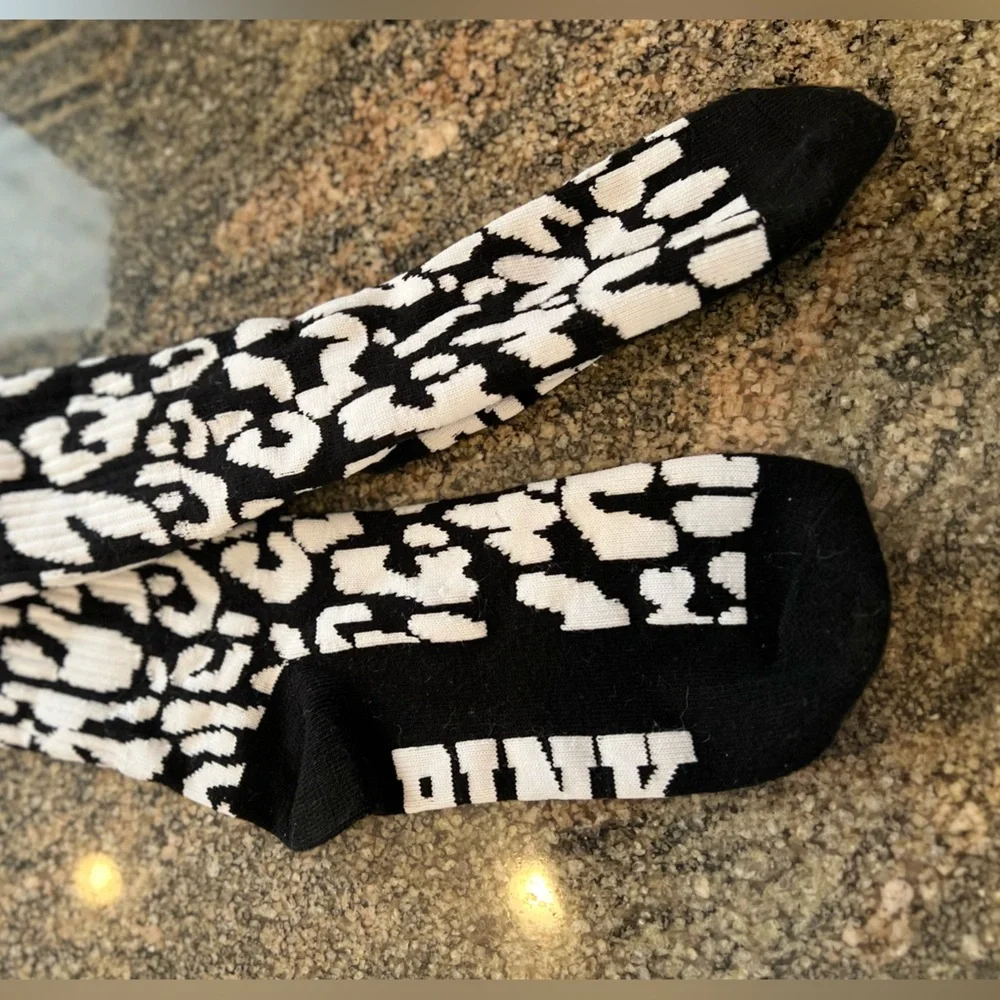 PINK Victoria’s Secret Black and White Patterned Socks